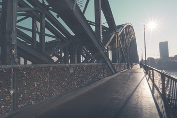 Hohenzollern bridge in Cologne, Germany.