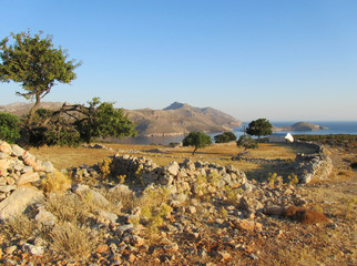 The Tilos hinterland at sunrise, Greece