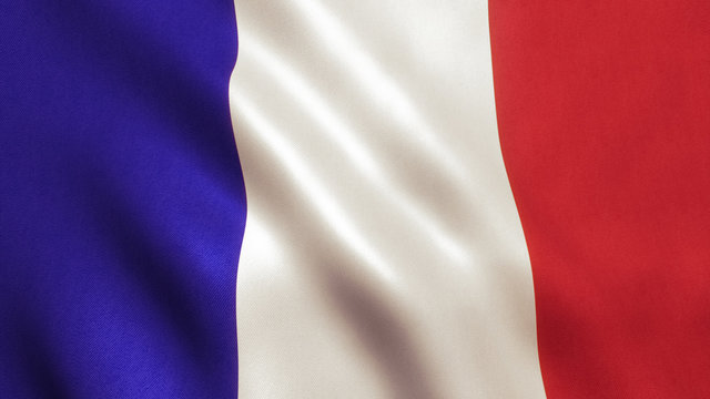 French Flag Waving - France Texture