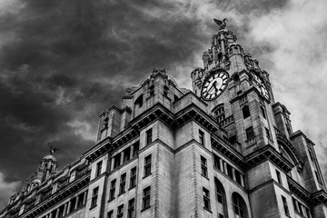 Dramatic sky above the Liver Building