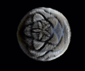 patterned cutting the grass