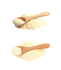 Pile of corn flour isolated