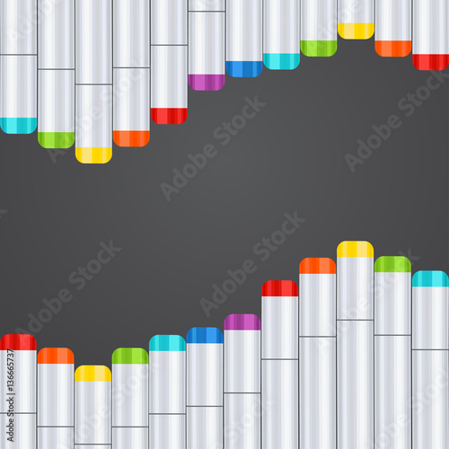 Frame Border A Wave Of Art Markers All Colors Of The Rainbow On A