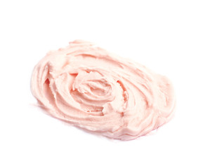 Smeared frosting cream isolated