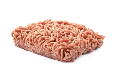 Pack of a minced meat isolated