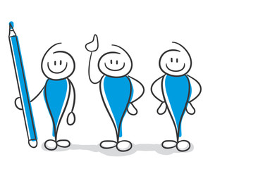 Stick Figure Series Blue / Gruppe