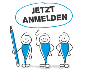 Stick Figure Series Blue / Jetzt anmelden