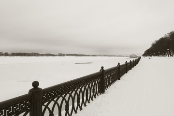 the embankment of the Volga river