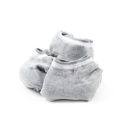 Pile of a low-cut socks isolated