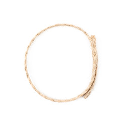 Round circle made of linen rope