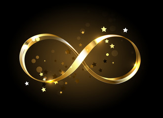 Golden infinity symbol
