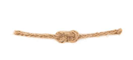 Knot on a rope string isolated