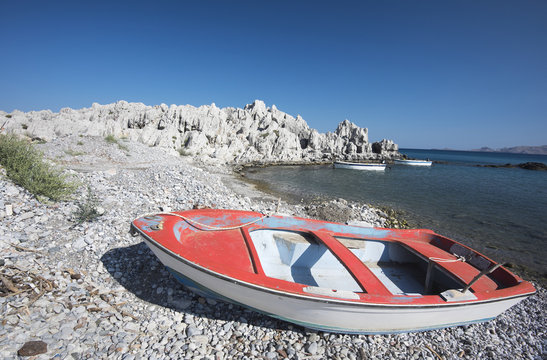 Haraki Bay near the town of Lindos on the Island of Rhodes, Greece