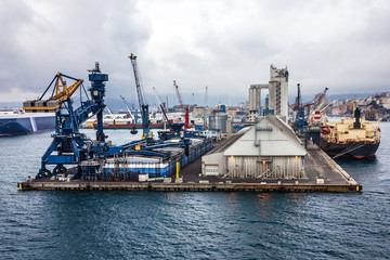 Fototapeta premium Sea industrioal port Savona, Italy
