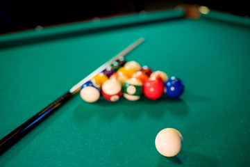 pool table with props