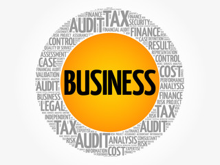 BUSINESS word cloud collage, business concept background