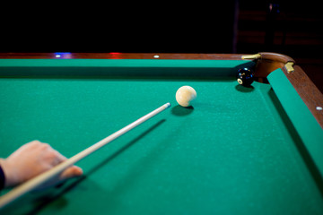 billiard balls on the table