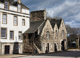 Fototapeta na wymiar Abbey Strand Street Houses Edinburgh