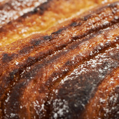 Cinnamon bun close-up