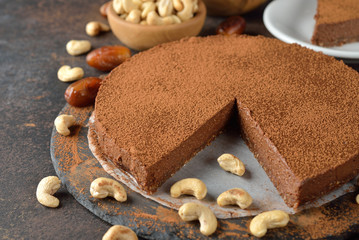 Raw vegan chocolate cake