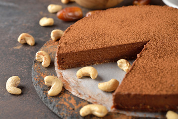 Raw vegan chocolate cake