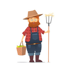 Funny farmer character.