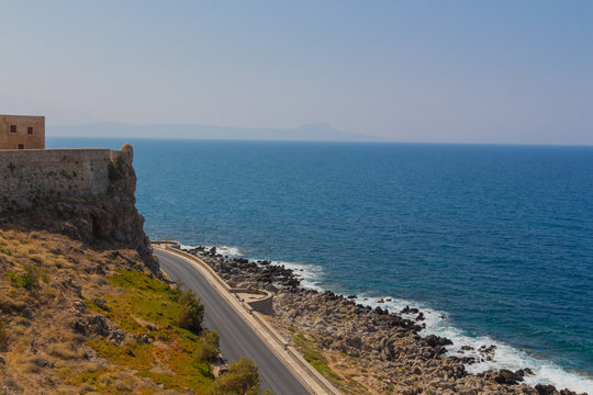 Panoramic view of Fortezza Castle and Mediterranean Sea (Sea of