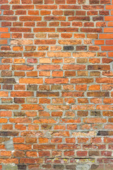alte vertikale Backsteinwand Textur