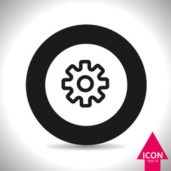 Vector gear icon. Vector, illustration, eps10.