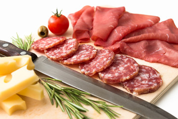 Vassoio di salumi e formaggi, tray of appetizers