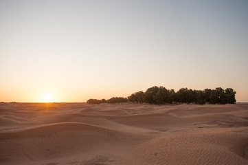 Fototapeta na wymiar Sunrise in the Sahara desert 02