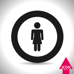 Woman icon. Vector, illustration, eps10.