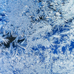 ice crystals on a window