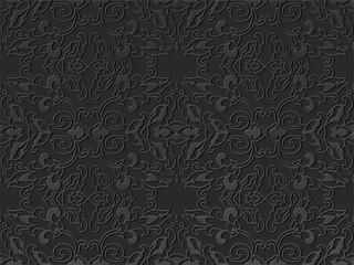 3D paper art pattern spiral curve cross kaleidoscope