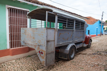 Typical truck bus (camion) in Trinidad,Cuba. Due to embargo Cuba