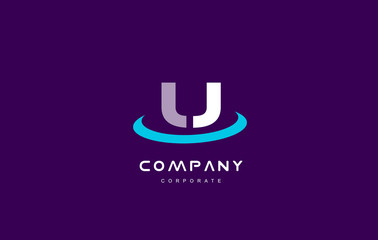 u company logo cyan magenta letter alphabet design template © dragomirescu