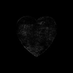 White Heart Symbol Watercolor Texture