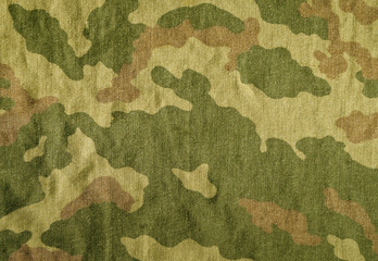 Weathered camouflage cloth texture.