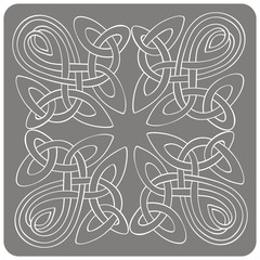 monochrome icon with Celtic art and ethnic ornaments for your design
