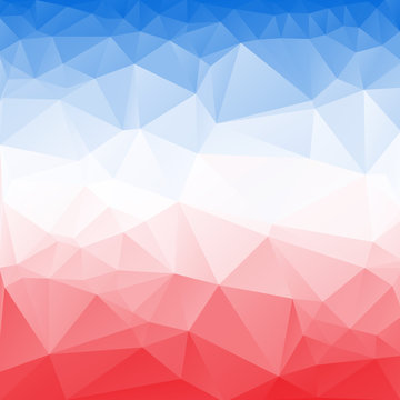 Red and Blue Poly abstract background.