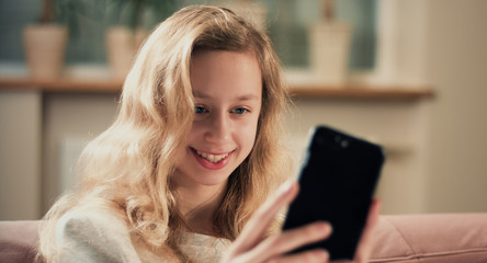 Girl making self portrait