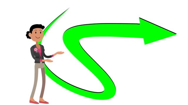 femme fl&egrave;che verte