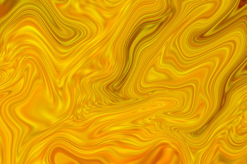 Yellow mineral abstract background. Mesh liquid surface digital illustration.