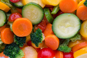 Fresh frozen vegetables eco food, natur.