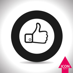 Thumb up icon. Vector, illustration, eps10.