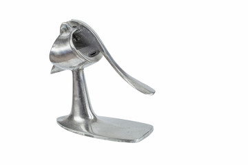 aluminum manual juicer squeezer fruit press  isolated on white