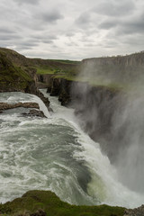 Scenic icelandic waterfall