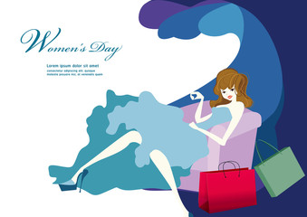 Women's day illustration design