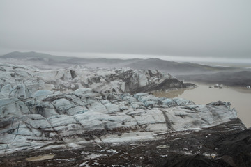 Scenic glacier lagoon in Iceland