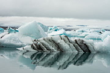 Scenic glacier lagoon in Iceland